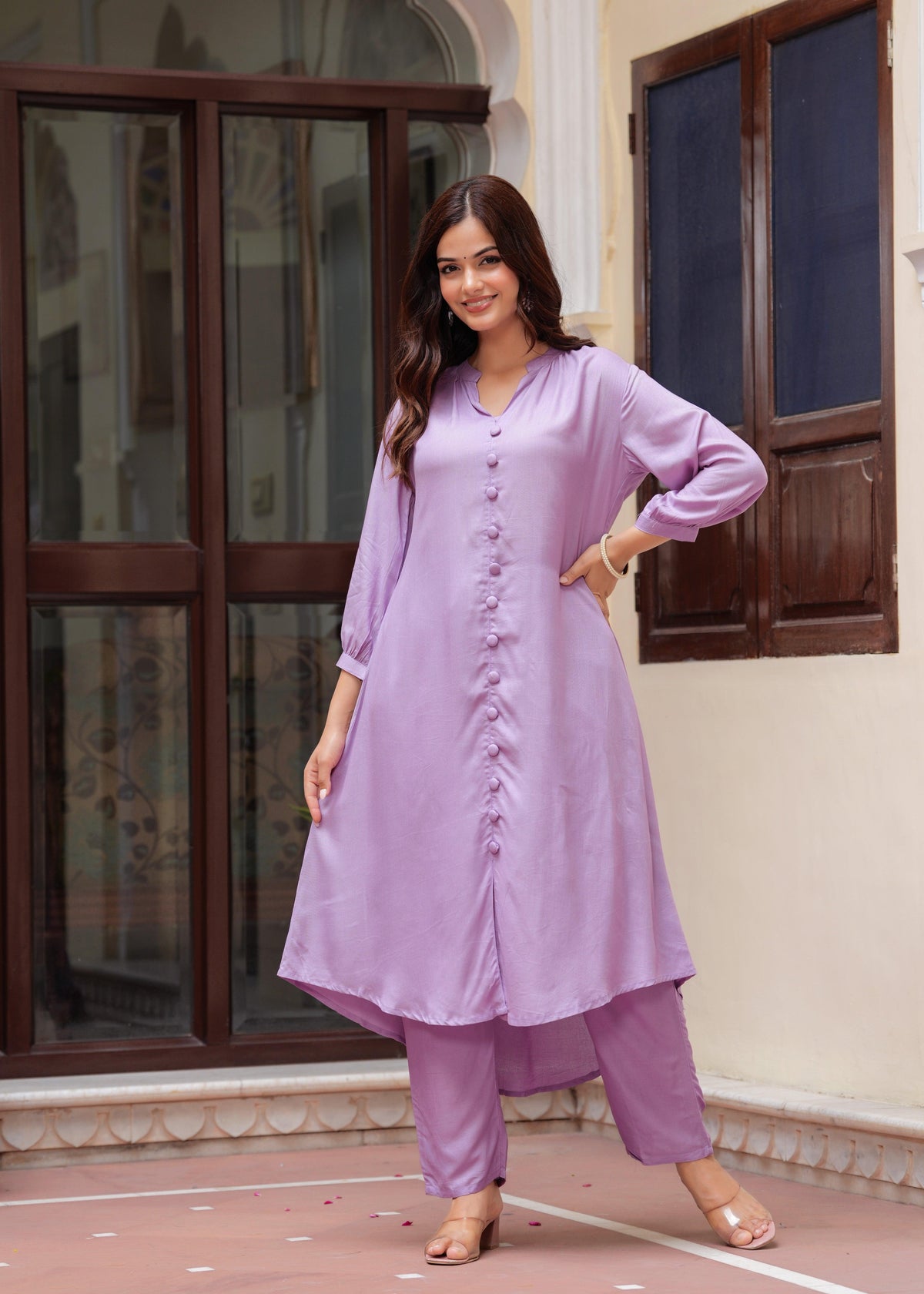 Lilac Rayon Co-Ord Set