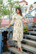 Printed Rayon Kurta and Pant Set with Dupatta