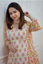 Floral Printed Kurta Pant Set with Dupatta