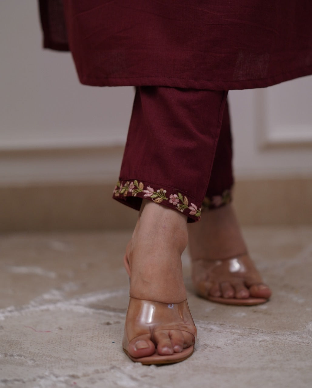 Beautiful Pure Cotton Super Dyed Embroidery Suit