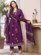 Sm purple cotton kuta set