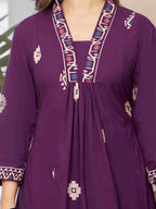 Sm purple cotton kuta set
